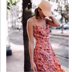 Urban Outfitters Graziano Midi Floral Dress Kimchi